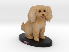 Custom Dog Figurine - Oui in Full Color Sandstone
