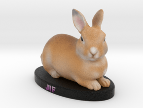Custom Rabbit Figurine - Jif in Full Color Sandstone