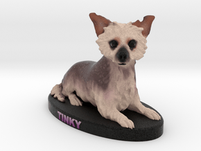 Custom Dog Figurine - Tinky in Full Color Sandstone
