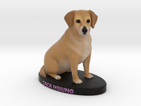 Custom Dog Figurine - Caca in Full Color Sandstone