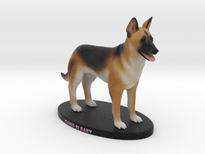 Custom Dog Figurine - Gang Bi in Full Color Sandstone