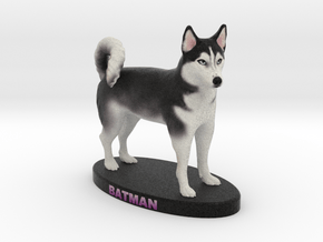 Custom Dog Figurine - Batman in Full Color Sandstone