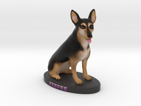 Custom Dog Figurine - Feefee in Full Color Sandstone