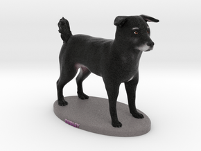Custom Dog Figurine - Dudley in Full Color Sandstone