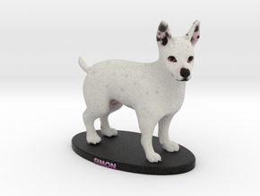Custom Dog Figurine - Simon in Full Color Sandstone