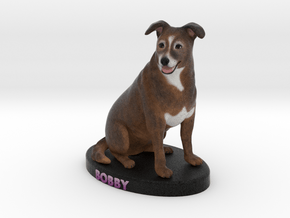 Custom Dog Figurine - Bobby in Full Color Sandstone