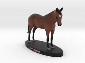 Custom Horse Figurine - Myrrdn in Full Color Sandstone