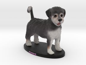 Custom Dog Figurine - Frankie in Full Color Sandstone