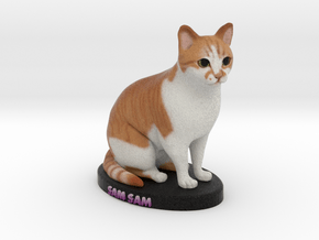 Custom Cat Figurine - Sam Sam in Full Color Sandstone