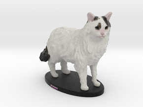 Custom Cat Figurine - Puddy in Full Color Sandstone