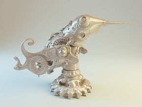 Steampunk Hummingbird in Tan Fine Detail Plastic