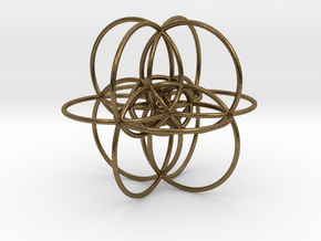 24-Cell Stereographic Projection in Natural Bronze