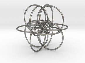 24-Cell Stereographic Projection in Natural Silver