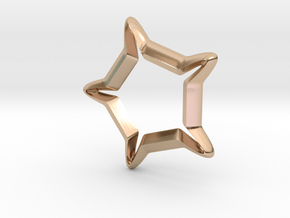 Star In A Star Sci-fi Smooth in 14k Rose Gold Plated Brass