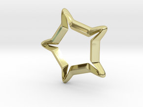 Star In A Star Sci-fi Smooth in 18k Gold