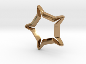 Star In A Star Sci-fi Smooth in Polished Brass