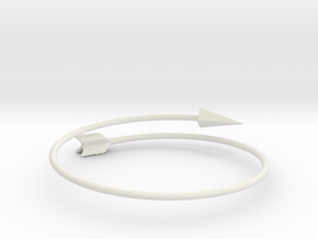 Arrow Bracelet in White Natural Versatile Plastic