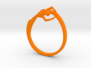Mermaid Bracelet  in Orange Processed Versatile Plastic