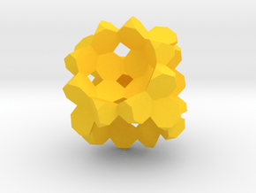 Heptagon-3D-Fill big in Yellow Processed Versatile Plastic