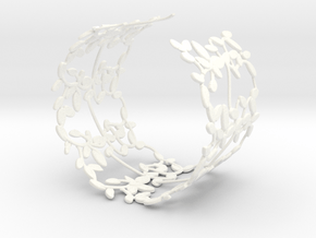Leaves Bracelet in White Processed Versatile Plastic