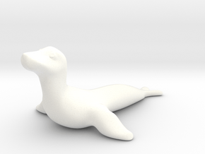 Seal Desk Toy in White Processed Versatile Plastic