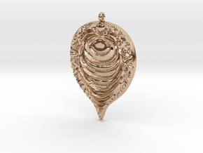 Fractal Pendant in 14k Rose Gold Plated Brass