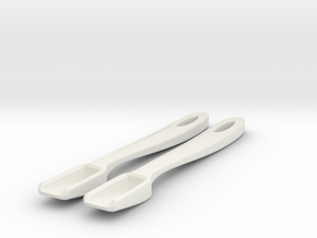 Smallspoonv4x2 in White Natural Versatile Plastic