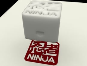 "NINJA" stamp in White Processed Versatile Plastic