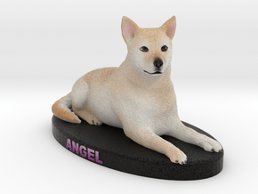 Custom Dog Figurine - Angel in Full Color Sandstone