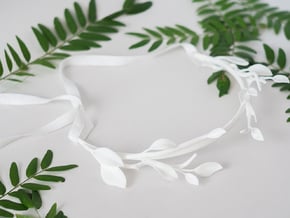 Leaf & Branch Crown in White Natural Versatile Plastic