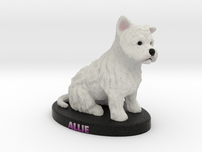 Custom Dog Figurine - Allie in Full Color Sandstone