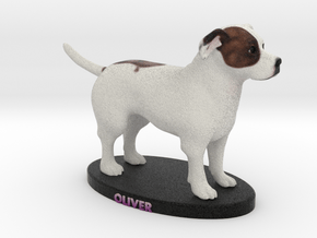 Custom Dog Figurine - Oliver in Full Color Sandstone