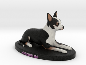 Custom Dog Figurine - Chiquilin in Full Color Sandstone