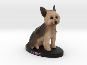 Custom Dog Figurine - Lyric in Full Color Sandstone