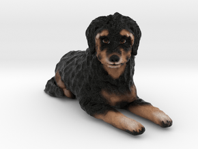 Custom Dog Figurine - Vinny in Full Color Sandstone