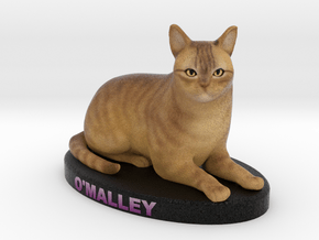 Custom Cat Figurine - Omalley in Full Color Sandstone