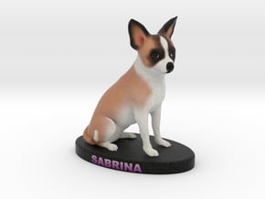 Custom Dog Figurine - Sabrina in Full Color Sandstone