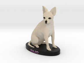 Custom Dog Figurine - Sujo in Full Color Sandstone
