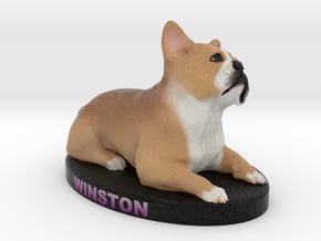 Custom Dog Figurine - Winston in Full Color Sandstone