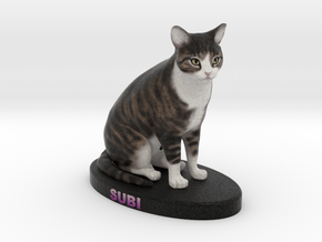 Custom Cat Figurine - Subi in Full Color Sandstone