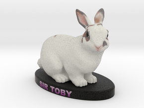 Custom Rabbit Figurine - Toby in Full Color Sandstone