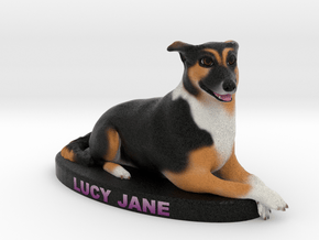 Custom Dog Figurine - Lucy jane in Full Color Sandstone