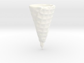 Waffle Ice Cream Cone in White Processed Versatile Plastic