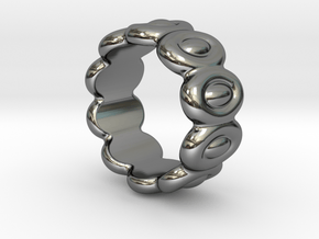 Elliptic Ring 20 - Italian Size 20 in Fine Detail Polished Silver