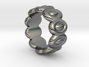 Elliptic Ring 21 - Italian Size 21 in Fine Detail Polished Silver