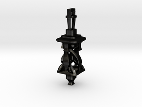 Twisting Tower Pendant in Matte Black Steel