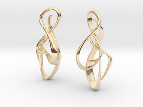 gold earrings : { i } 002 SMALL in 14k Gold Plated Brass