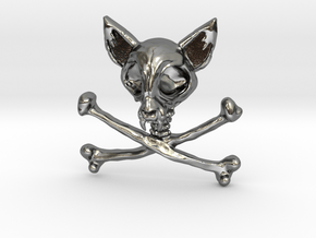 PIRATECATS Pendent / Symbol in Polished Silver