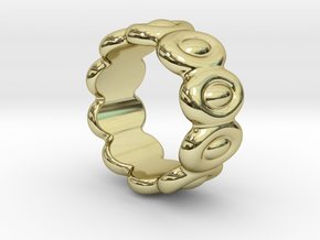 Elliptic Ring 23 - Italian Size 23 in 18k Gold Plated Brass
