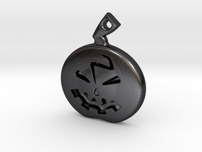Halloween Pumpkin Character Accessory: Pumpkid in Polished and Bronzed Black Steel